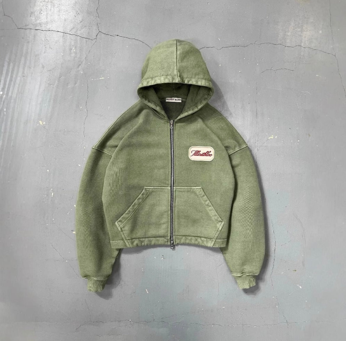 Leaf Green Trucker Zip Up