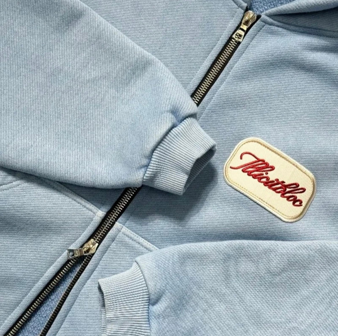 Baby Blue Trucker Zip Up